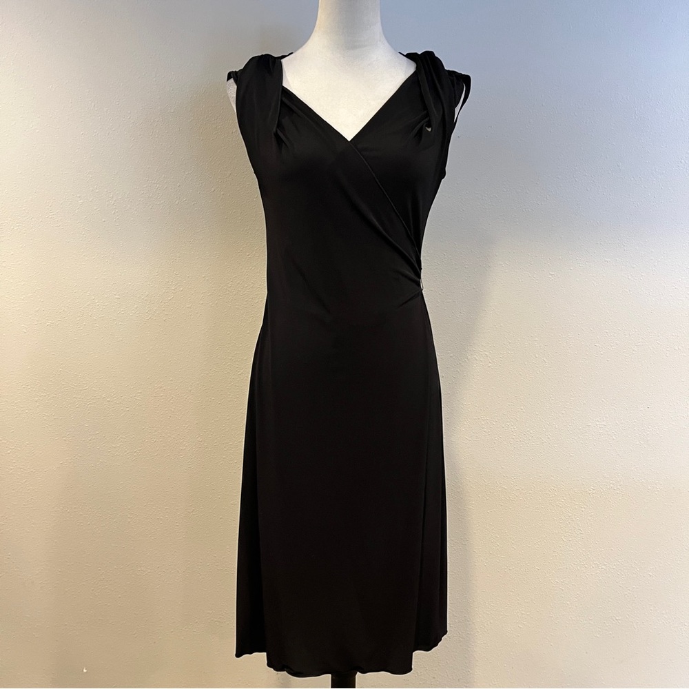 Elegant vintage Black Sleeveless Stretchy‎ mini Dress size small